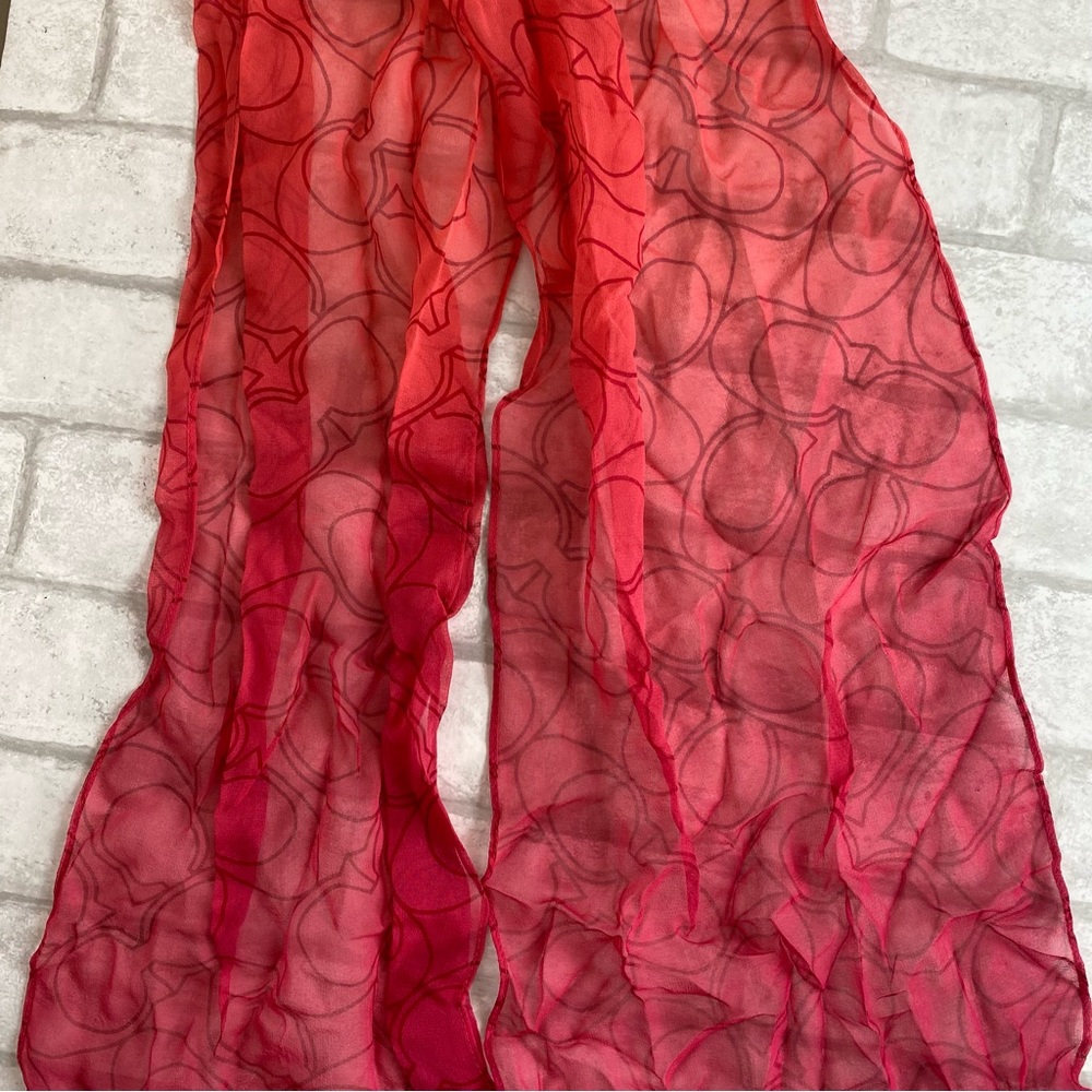 Coach Ombré Silk Monogram C Scarf Vintage Y2K - Picture 4 of 4